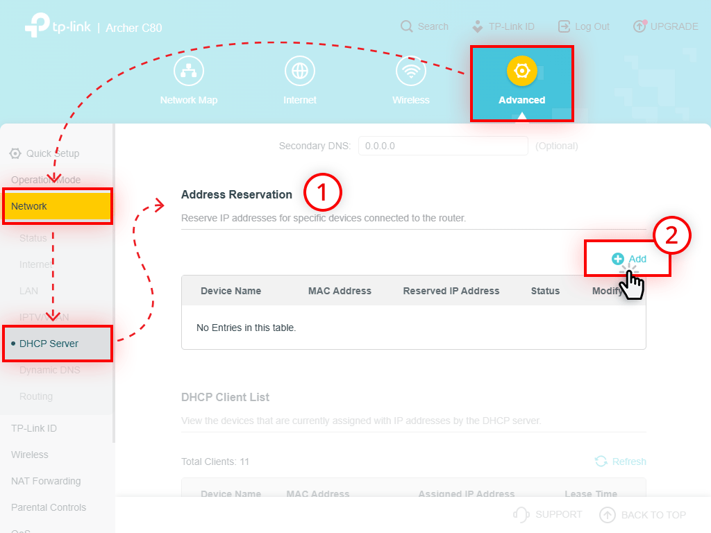 Προσθήκη διεύθυνσης IP