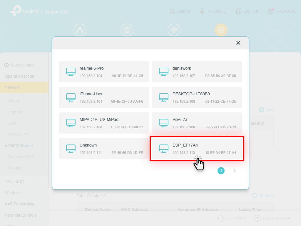 Προσθήκη διεύθυνσης IP
