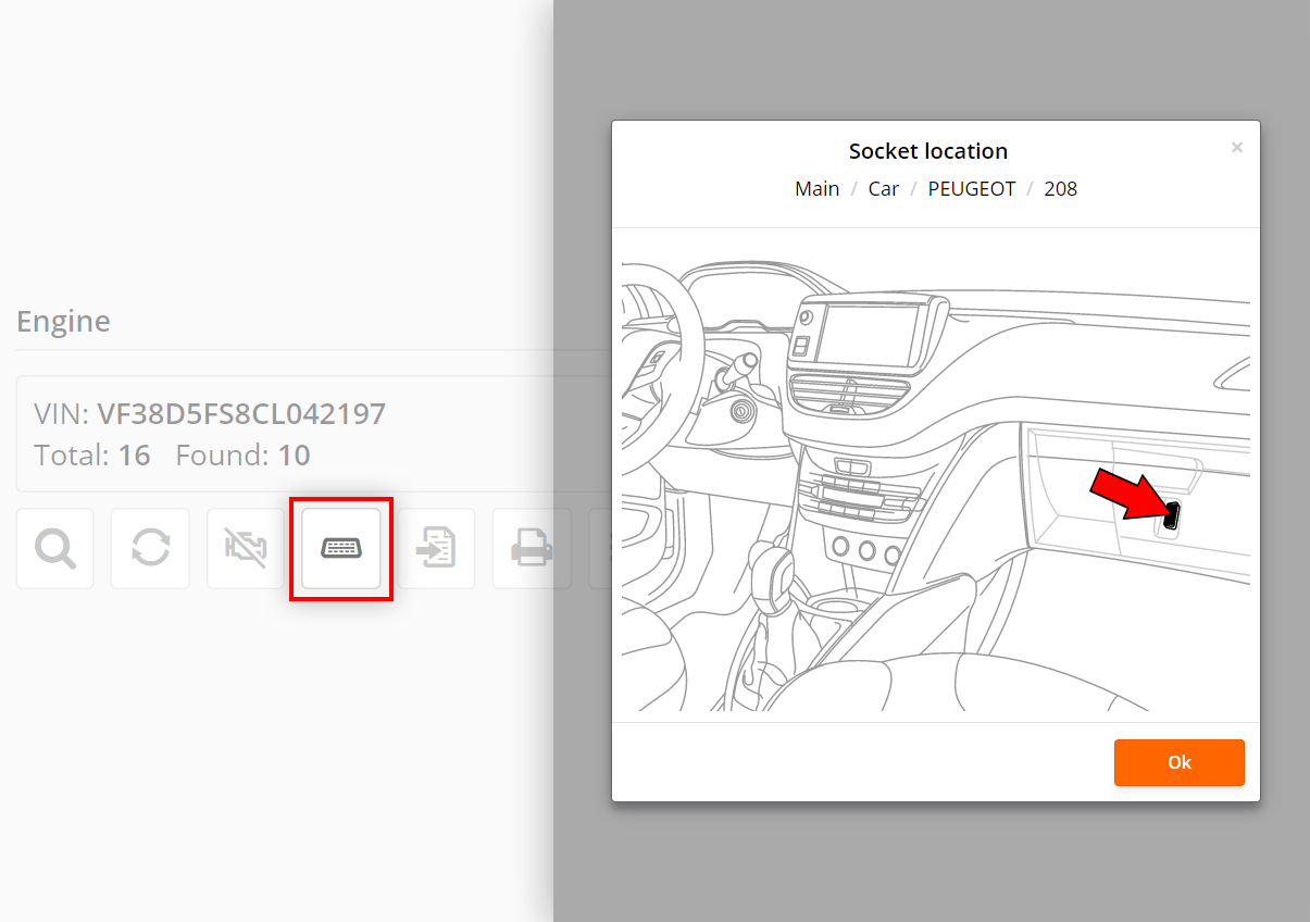 The function of deleting all DTC errors in the found ECU blocks