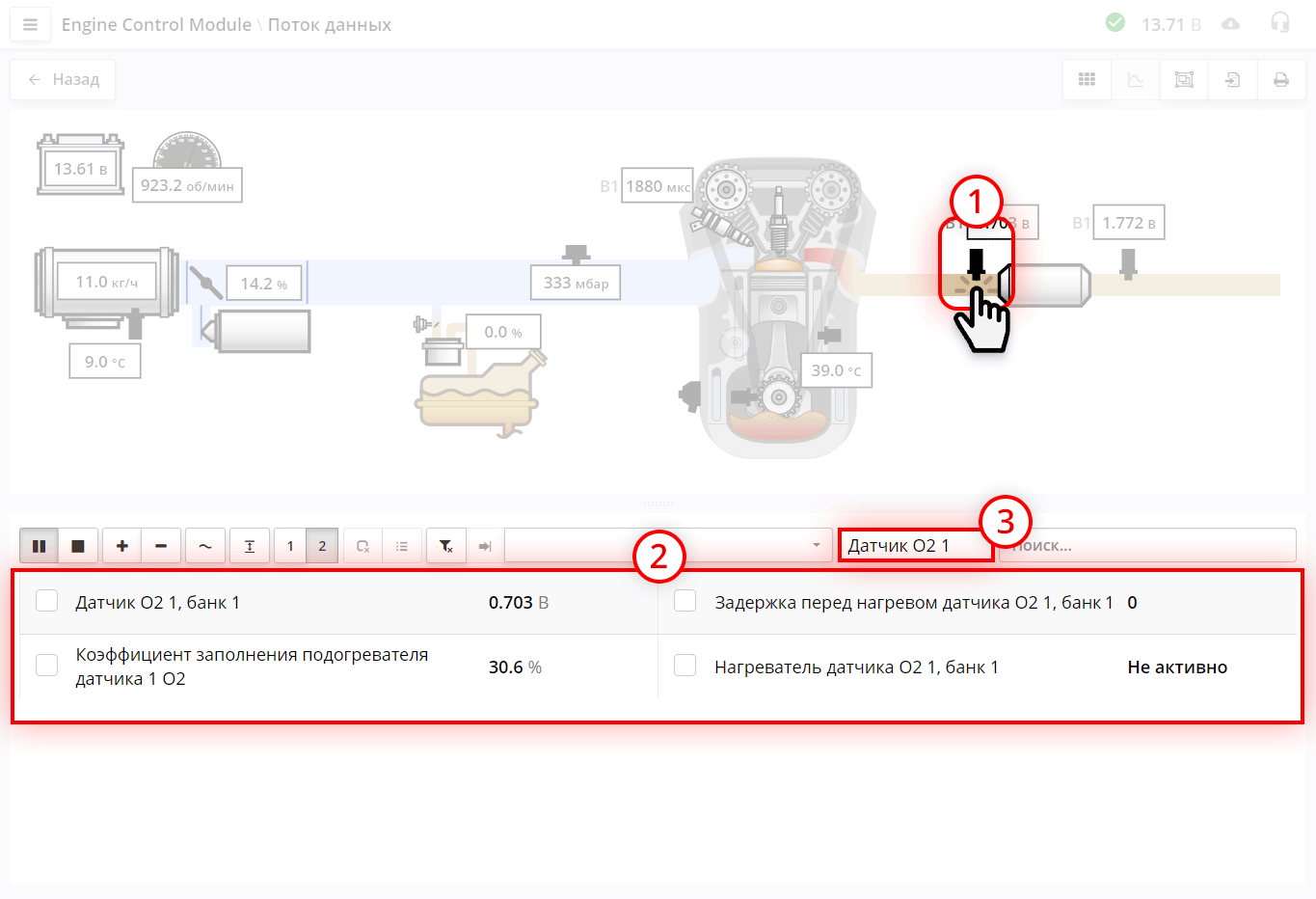 Схему и индикаторы можно открыть одновременно