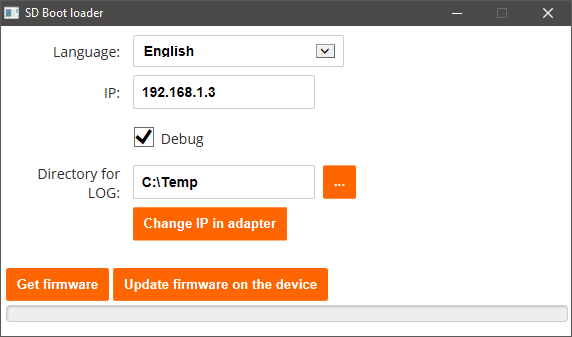 SD Boot Loader Window